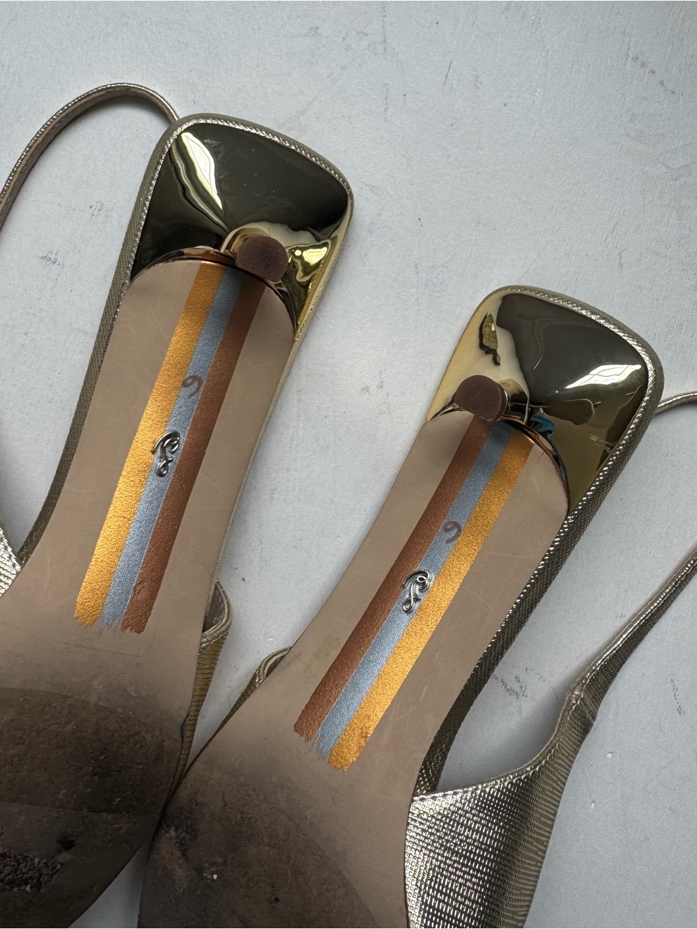Sam Edelman Kammie Gold Slingback Kitten Heels - Picture 10 of 16